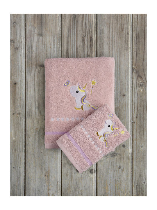 Kocoon Set Babyhandtücher 2 Stück Rosa Gewicht 400gr/m²