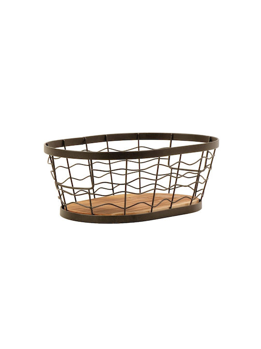 Espiel Fruit Bowl Metallic Brown 26x16x9cm