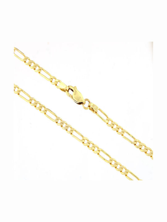 Ios Goldene Kette Nacken 14K Dünn Dicke 3mm und Länge 60cm