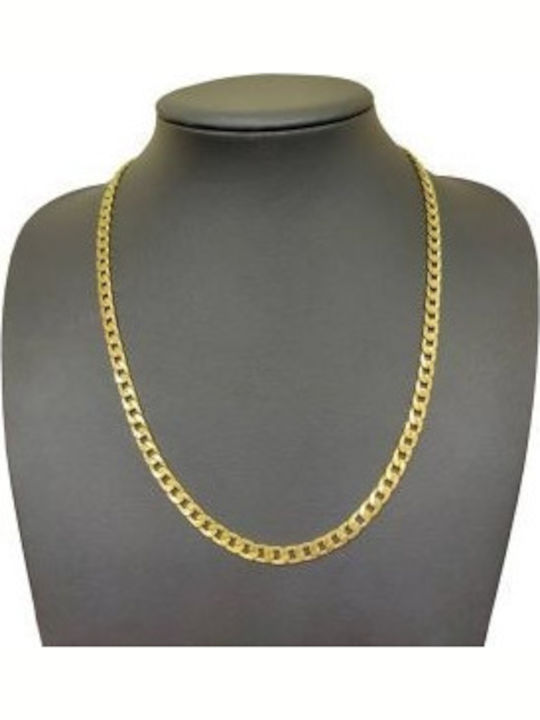Kostibas Fashion Αλυσίδα Λαιμού από Ατσάλι Επιχρυσωμένη Μήκους 60cm