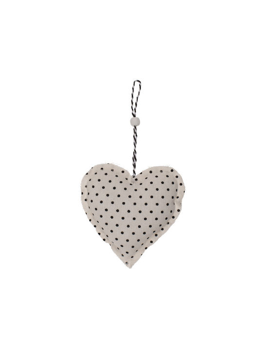 Hängendes Herz Ornament Stoff Heart Polka Dot 1...