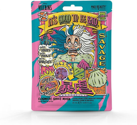 Mad Beauty Cosmetic Sheet Mask Wicked Villains Cruella 25ml