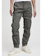 Trousers Chino Elastic in Baggy Line Gray
