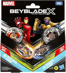 Set Duo Beyblade X Marvel Iron Man 4-80b Thanos 4-60p
