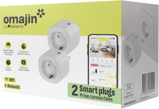 Pack 2 Smart Plugs Wireless Tuya Omajin By Netatmo