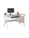 Computer Büro Vitino Holz Braun mit Metallbeinen 120x60x76cm