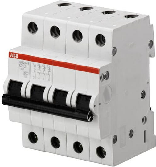 Abb Automatic Circuit Breaker 10A Quadruple-pole 70372