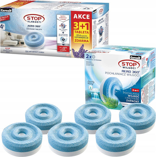 4x Ceresit Absorber Tablette 450g 1x Lavendel 3x Regulär + 2x Ceresit Bergwasser Absorber Tablette 450g