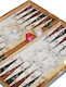 La Belle Maison Checkers & Dice Set for Backgammon Handmade 2cm
