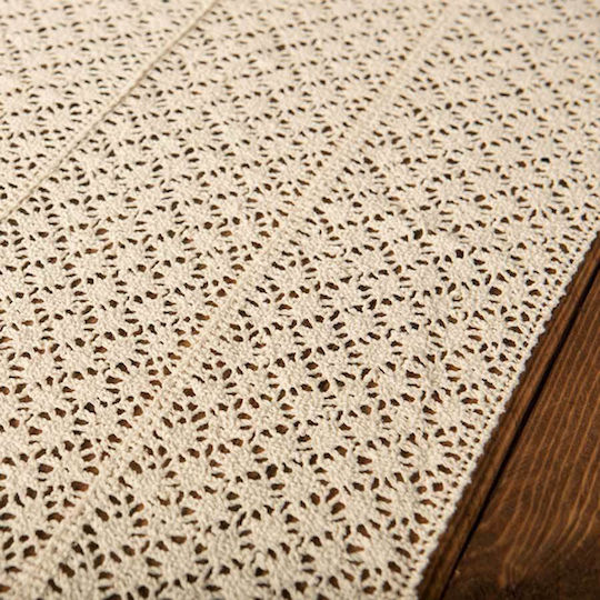 Ntampoudis Läufer Mit Spitze Mehrfarbig 45x250cm