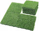 Artificial Grass In Tiles Green Beautiful 30x30cm Connected Pleasant Feet
