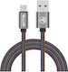 Tellur Data LED USB 2.0 spre micro USB Cablu Albastru 1m (TLL155371) 1buc