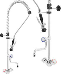 Baterie de bucătărie cu duș pulverizator pentru vase, lungime 100 cm