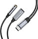 Tech-Protect Cablu Ultraboost USB 2.0 USB-C Masculin - USB-C Female / 3,5 mm Female 60W PD Negru 1m