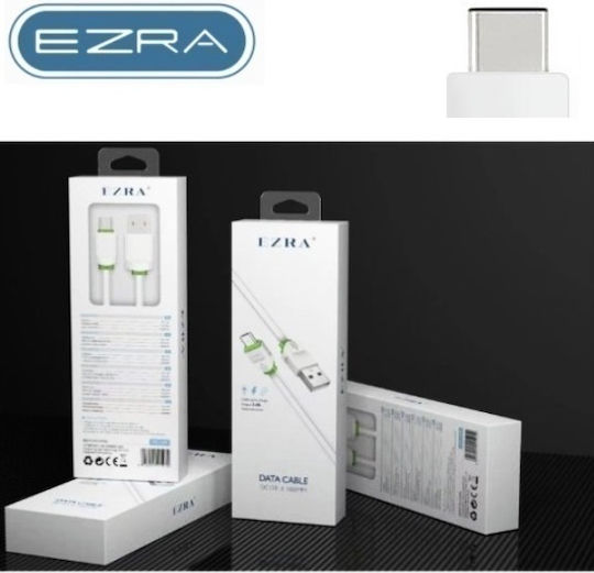 Ezra USB 2.0 Cable USB-C Male - USB-A White 1m