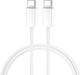 BWOO Бърз USB 2.0 Кабел USB-C Мъжки - USB-C 60W Захранване (PD) Бял 1м BO-X284