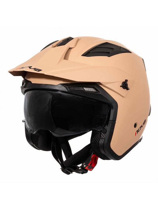 Nova N-230 Jet with Sun Visor ECE 22.06 Sand Matte