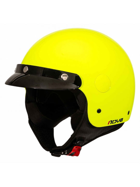 NOVA OF229P galben lucios Cască Moto Jet ECE 22...