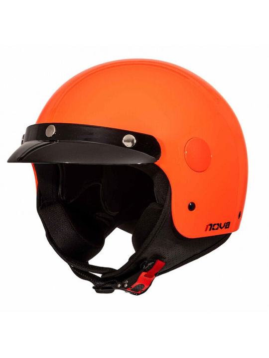 NOVA OF229P Orange Gloss Cască Moto Jet ECE 22....