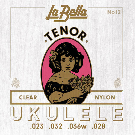 La Bella Set of Nylon Strings for Ukulele No 12 Pro Tenor 23 - 36"