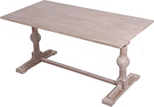 Τραπέζι Τραπεζαρίας Ξύλινο Ντεκαπέ 160x80x76εκ.