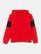 Kinder-Sweatshirt mit Kapuze und Taschen Red