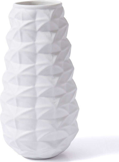 Aberto Design Decorative Vase Ceramic White Diameter 22xHeight 37cm