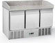 Cool Head Английски превод: Stainless Steel Refrigerator Counter Пица with Drawer and Cooling Machine L136.5xW70xH109см