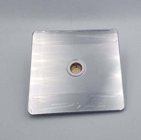 Ultimate Screwless Flat Plate Tv Fm Socket Coaxial White Chrome