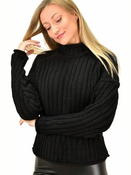 Potre Women's Long Sleeve Sweater Black