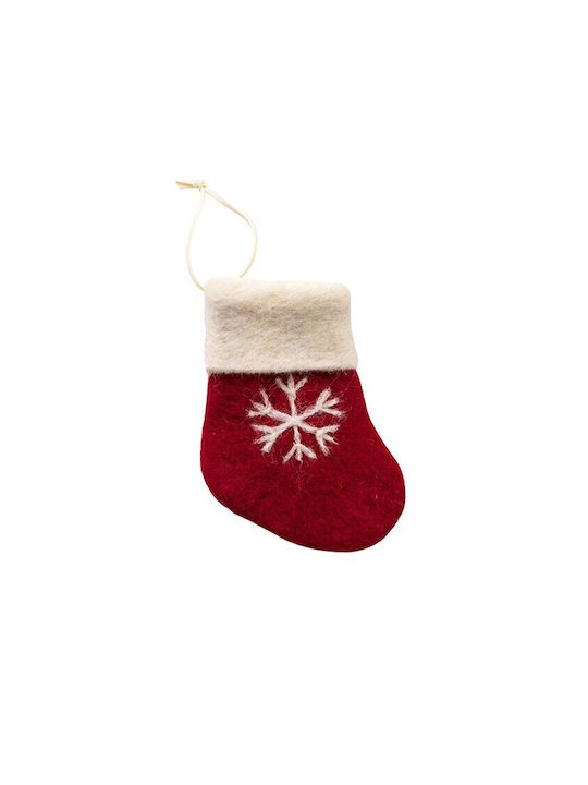 Hanging Boot Ornament Red