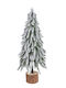 Christmas Decorative Snowy Wood Tree 50cm Green Tabletop