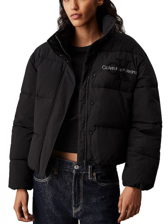 Calvin Klein Women's Short Puffer Jacket Waterproof for Winter Ck