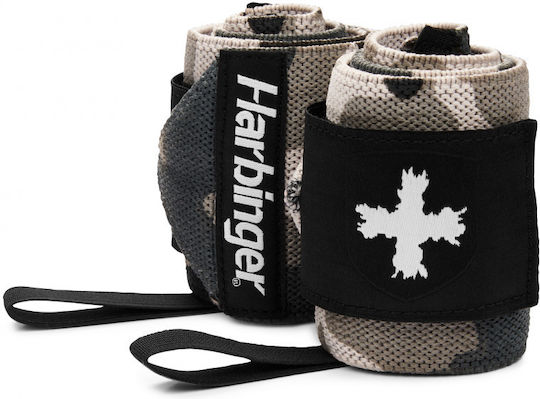 Harbinger Grey Camo Elastic Wrist Brace with Thumb & Strap in Khaki Color 22225 2pcs