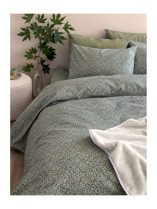 Palamaiki Duvet Cover Set Cotton Queen with 2 Pillowcases 240x250 Flannel Beauty Fb0226 Beauty