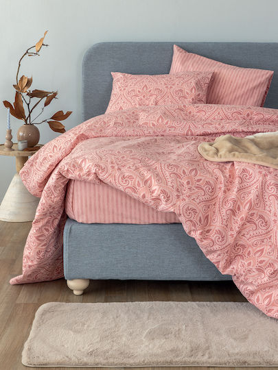 Palamaiki Duvet Cover Set Cotton Queen with 2 Pillowcases 240x250 Flannel Beauty Fb0233 Beauty