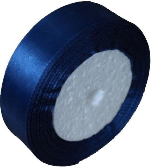Next Satin Ribbon Satin Panglică Monocromie Albastru 22metri cu lățime 25mm 5buc