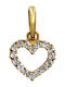 Roloi Kaliamanis Heart Charm in 14K Gold with Zircon