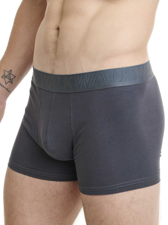 Walk Herren-Boxershorts Grau mit Muster
