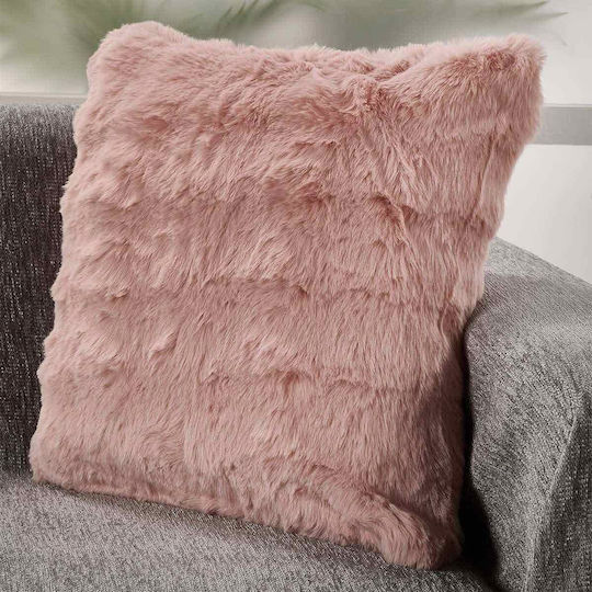 Whitegg Dekorativer Kissenbezug D0240-4 aus Pelzige Rosa 45x45cm