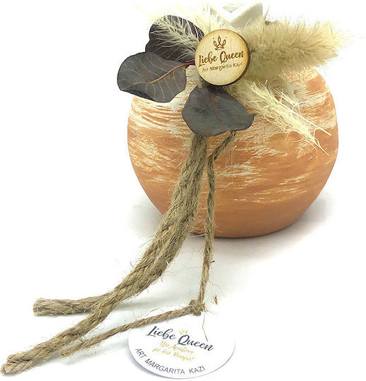 LiebeQueen Tabletop Lucky Charm Pomegranate Orange Ceramic 9x9.5cm 1pcs