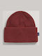 Beanie Unisex Beanie with Rib Knit in Brown color