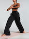 Studio Textured Hohe Taille Jogginghose Black