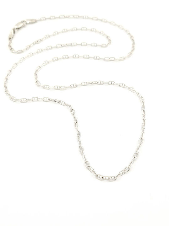 White Gold Chain Neck 14K Thin Thickness 2mm and Length 55cm