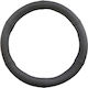 Umbrella Car Steering Wheel Cover Leather Black with Black Stitching