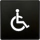 Ilavio WC-Schild Behinderte 10x10cm 937-100-100BL