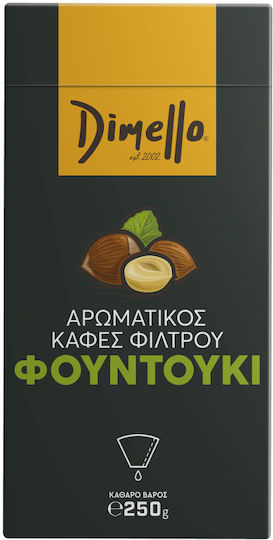 Dimello Καφές Φίλτρου Hazelnut Αλεσμένος 250gr