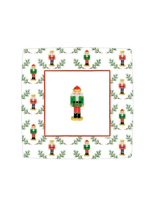 Caspari Set Christmas Plates Disposable L18xW18cm. 8pcs
