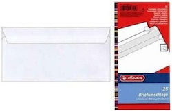 Herlitz Set Plicuri Cu Autocolantă 25 Bucăți Albe