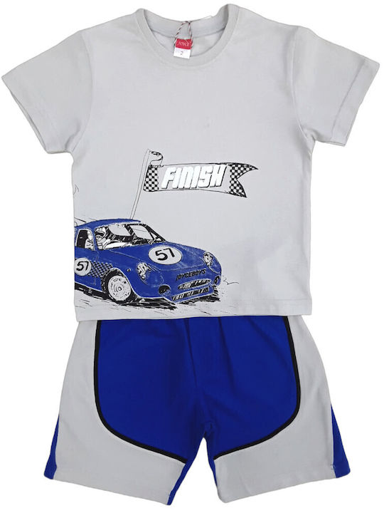 Joyce Kids Clothing Set with Shorts Gray Blue 2 Pieces